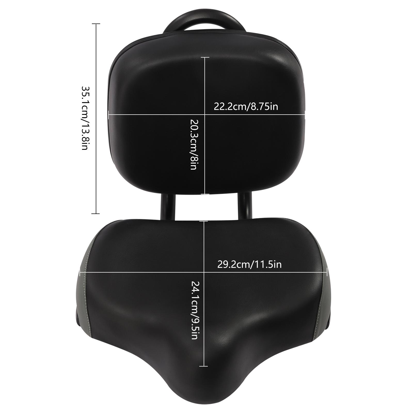 

Bike Saddle with Backrest Replacement Soft Back Rest PU Cushion for Mountain Bike Tricycle Commuter Bike Adjustable Back Cushion чорний