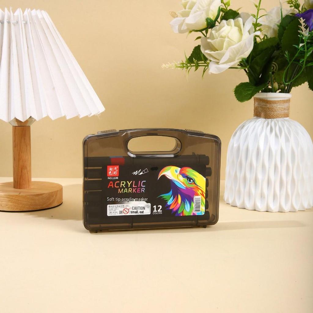 Acrylic Marker Soft Tip - Ideal for Students & Kids, Watercolor Pen for Art & Drawing Activities