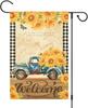 Feuille Spring Garden ag 12x18 Inch,Double Sided Vintage Truck & Sunower Spring Summer Garden ag, Farmhouse Outdoo AAS
