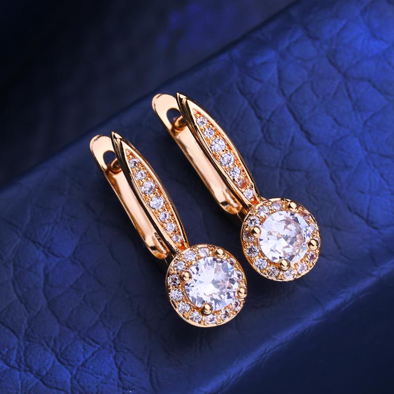 KNIKOO Clip Earrings For Women Cubic Zirconia Fashion Hoop Stud Earrings Jewelry For Wedding Party Gifts