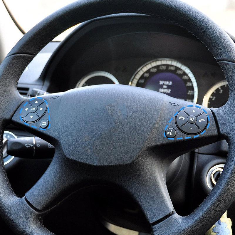 For Mercedes W204 X204 W212 Car Steering Wheel Multifunction Control Buttons Cover For Benz C E GLK Class C180 C200 GLK260 E300