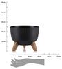 Donica Rosa Linea Eco Czarna 29Xh18 Cm