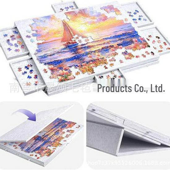 Portable Puzzle Felt Board with Stand and Cover