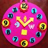 Clock Puzzle Felt Wall Decoration Digital Time Cognition Kindergarten Montessori Early Education Puzzle Material Package TMZ