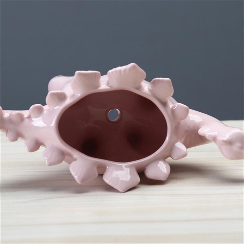Stegosauro Dinosauro 3D Vaso da Fiori in Ceramica Fioriera per Succulente Contenitore Piccoli Vasi per Bonsai Decorazioni da Giardino per Desktop