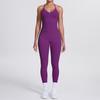 Seamless solid color beauty back vest, trousers, yoga suit set, tight running, fitness, yoga two-piece set