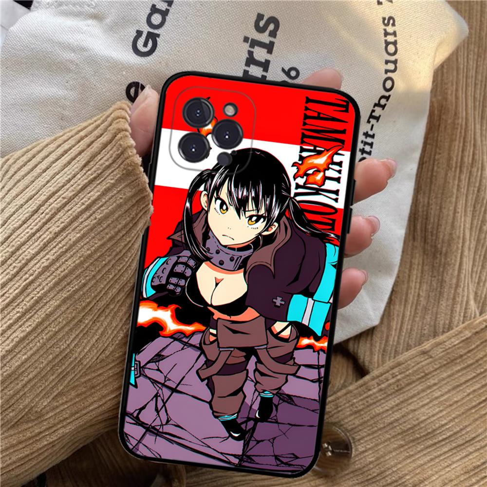 Fire Force Phone Case For iPhone 15 14 11 12 13 Mini Pro XS Max Cover 6 7 8 Plus X XR SE 2020 Funda Shell