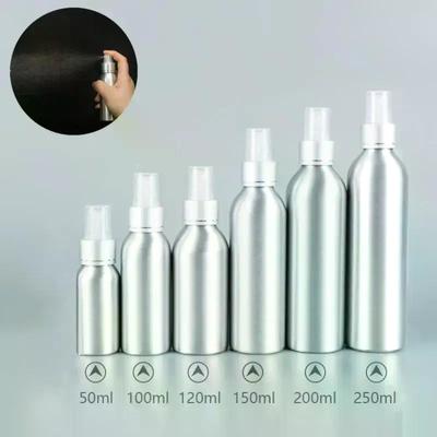 50/100/120/150/200/250ml Größe für leere Aluminium-Sprühflaschen Kosmetik Mini-Metall-Zerstäuberflaschen Reisekosmetik