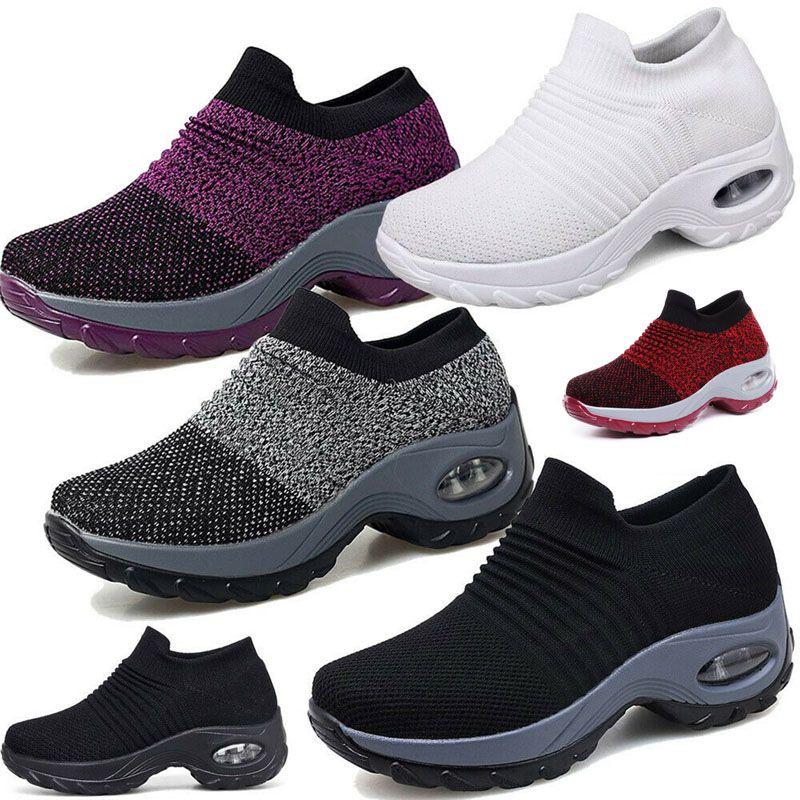 Women's Trainers Mesh Sport Running Sneakers With Semi-rigid Arch Support