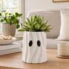 Ghost Planter Planter, Halloween Shaped Bucket, Cute Desktop Candy Whimsical Home Ornament Bowl for Office Shelf, Indoor Party Decor Small Resin Plant