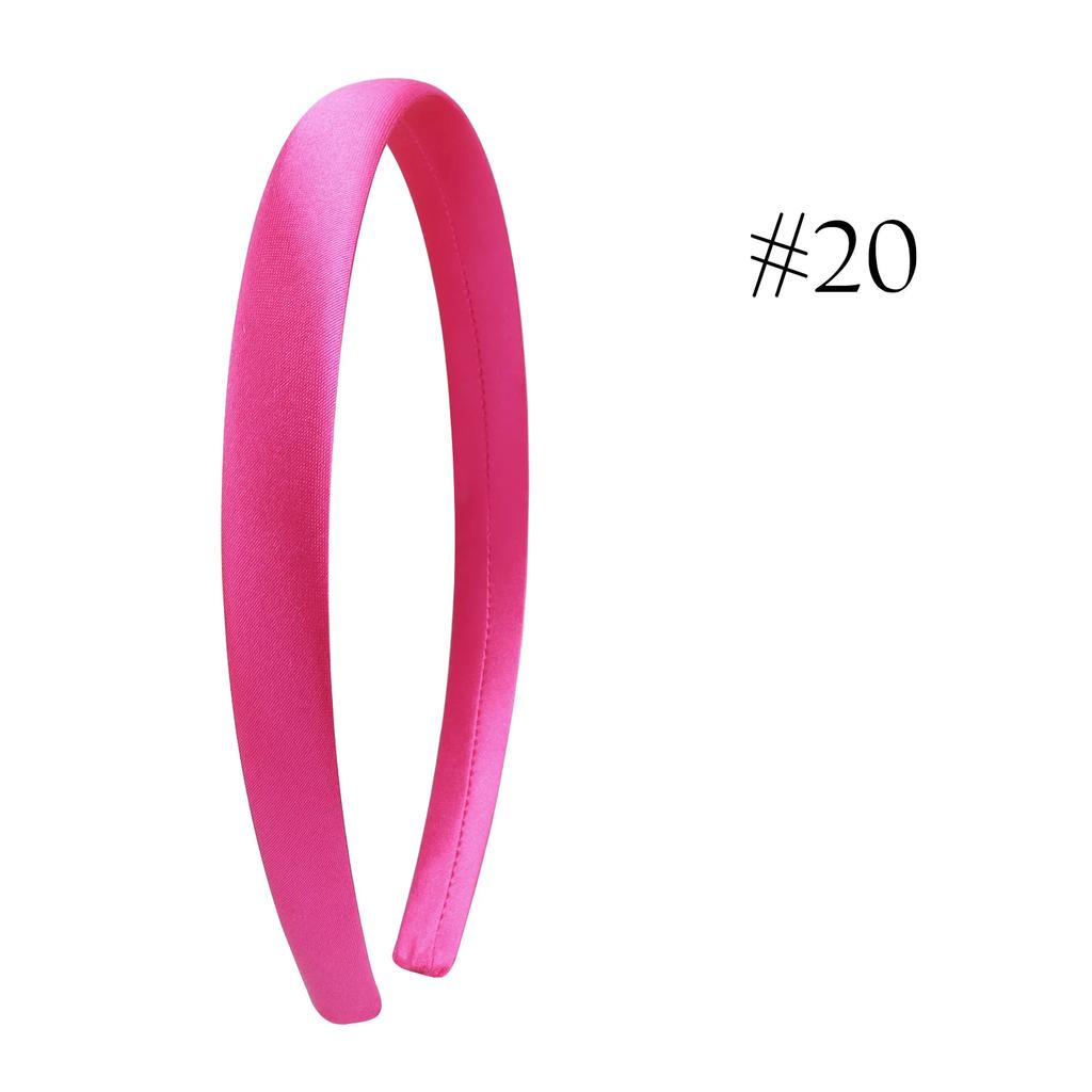 1.5cm Solid Headbands Satin Headband DIY Crafts Hairband Colorful Head Bands for Girls Women Thin Elastic Hair Hoop Accessories