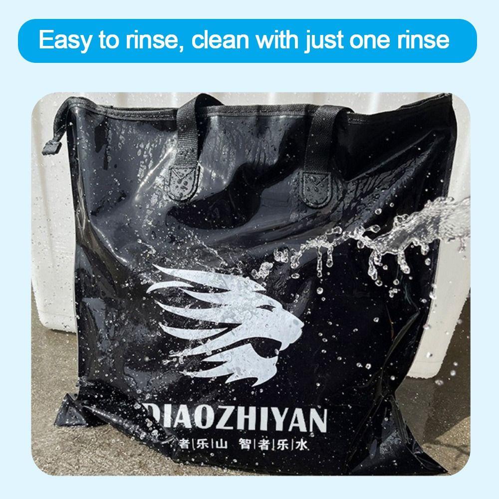 Oxford Cloth Fishing Bag Foldable Fishing Tackle Bag Outdoor Camping Storage Fishing Gear Pouch