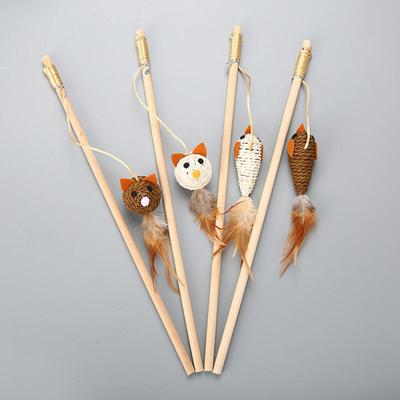 Cat Supplies Toys Fishing Rod Mouse Feather CT-7773 Rope