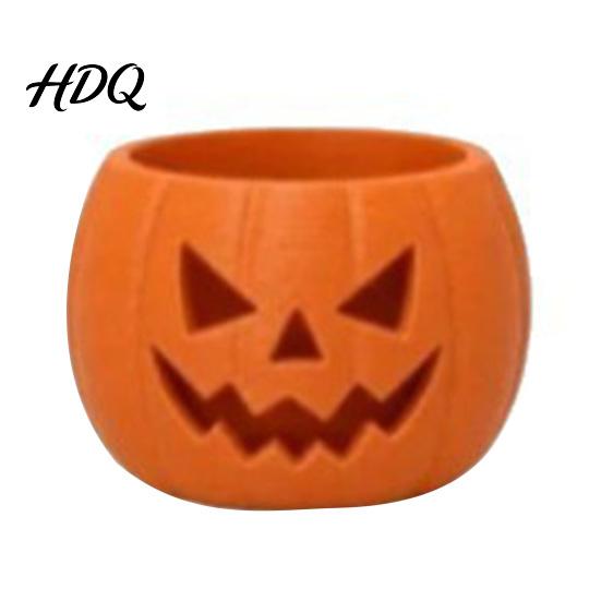 Halloween Pumpkin Planter Face Succulent Planter 3D Printed Jack O Lantern Flower Pot Table Centerpiece Theme Seasonal Container for Indoor