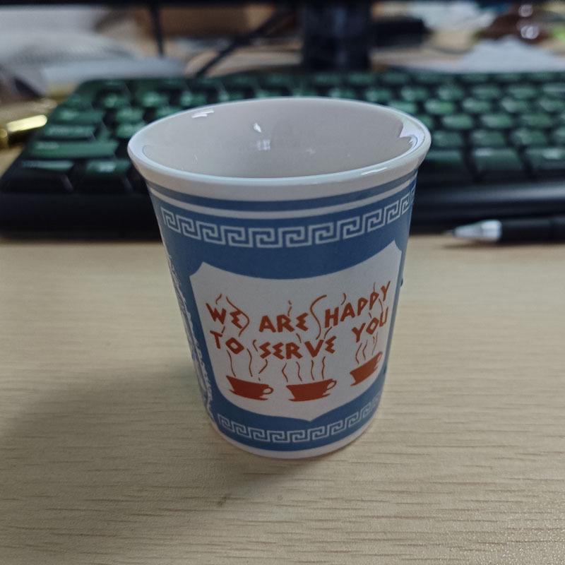 New York Iconic  We Are Happy to Serve You  Ceramic Coffee Cup As Shown