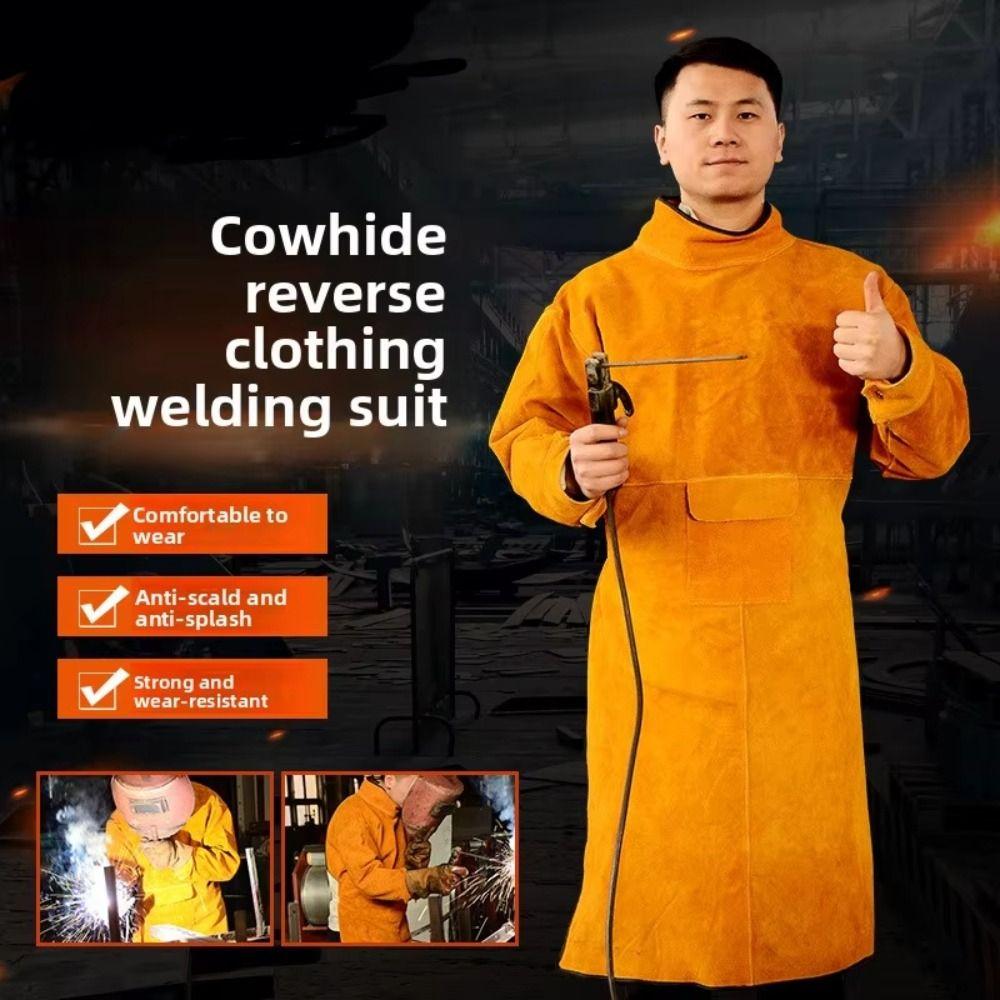 Long Sleeve Welding Work Clothes Flame Retardant Protective Clothing Welding Suit  Welding Work