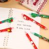 36 Pcs with Box New Christmas Resin Patch Push Gel Pen ST Head Neutral Pen Good Looking Holiday Gift Pen Student Prize Gift Writing Tools Holiday Gift