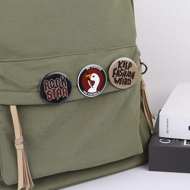 Tinplate Soft Button Pin Anime Fun Animal Goose Frog Cat Alien Cherry Brooch for Hat Bag Creative Jewelry Gift Lapel Badge 2025