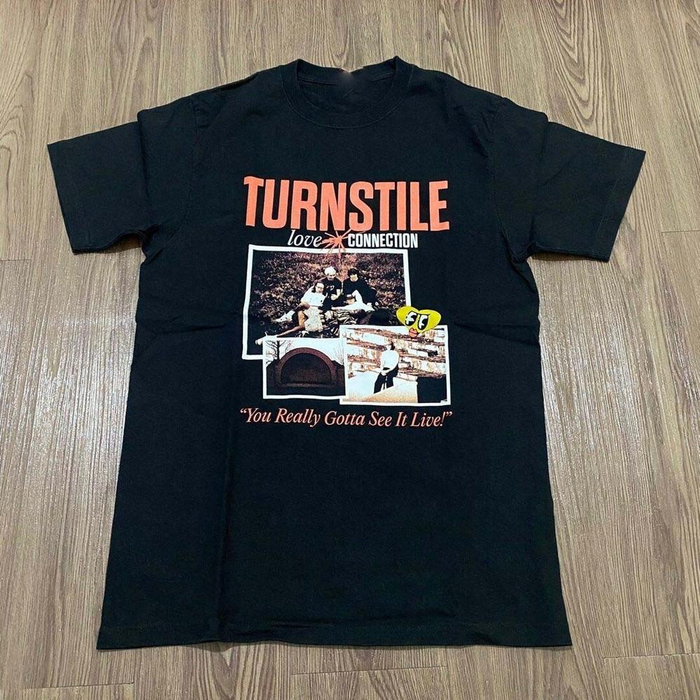 

Turnstile Love Connection Cotton Black Full Size Unisex T Shirt BT1207 Unisex T-Shirt XXXXL