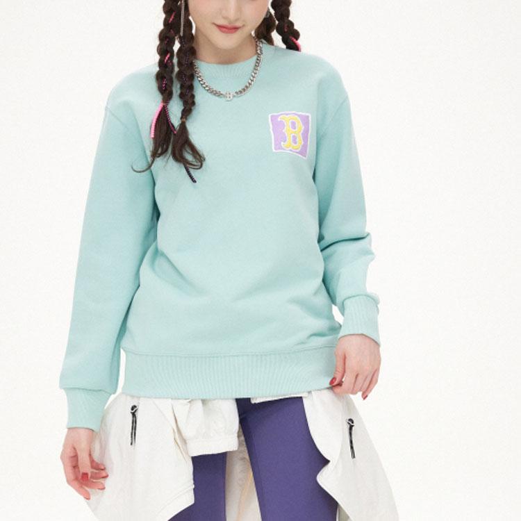 MLB Sweatshirts Unisex Mint Green Crew Neck Moderate Other 3AMTL0414-43MTL