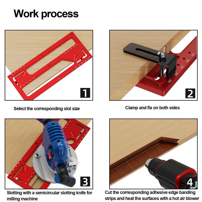 Cabinet Hardware Template Aluminum Alloy Cabinet Template Tool Hole Drilling Mold Sturdy Mounting Mold Edge Banding Tools for
