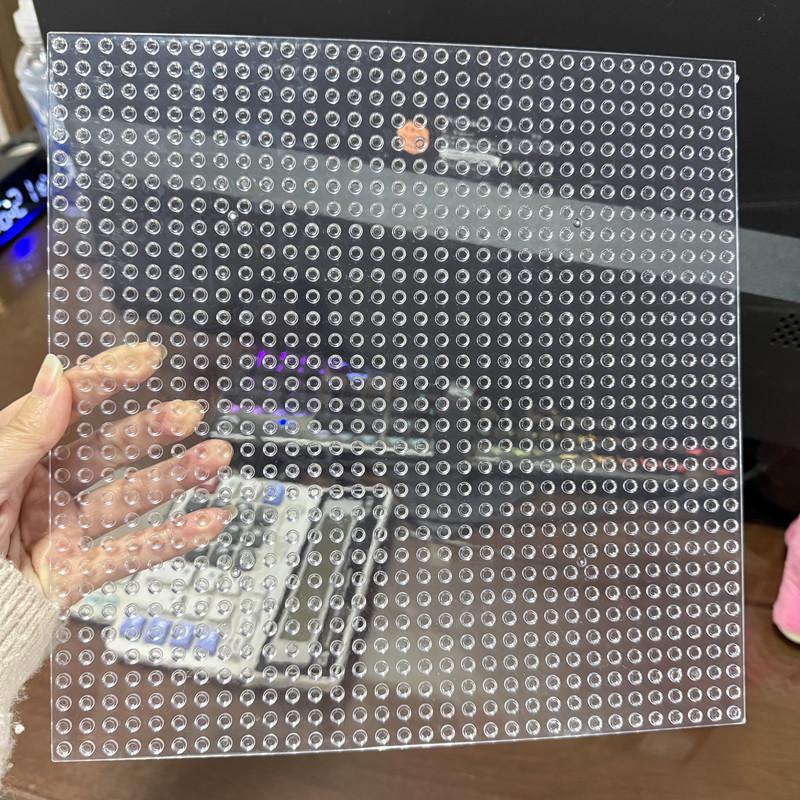 Universal 32x32 Studs Single-Sided Transparent Baseplate for Minifigure Bricks and MOC Accessories