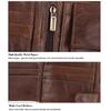 Men's Top Grain Cowhide Leather Wallet Short Horizontal Genuine Leather Purse with Coin Pocket