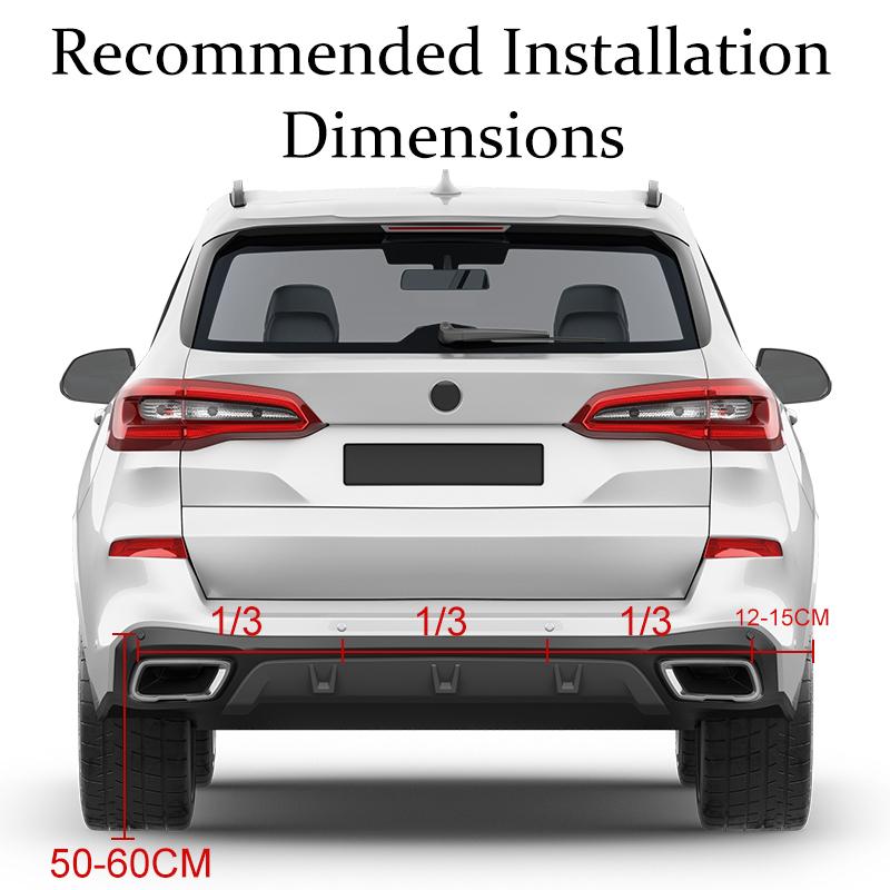New LED Parking Sensor System Backlight Parktronic Monitor Display Kit Backup Detector Assistant 4 Probes