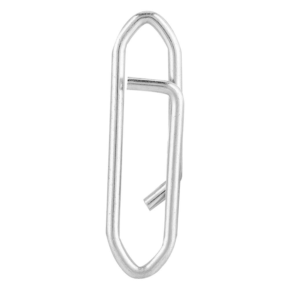 100pcs Stainless Steel Fishing Safety Snaps Clip Interlock Line Terminal Tackle Accessory S