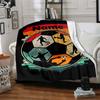 Custom Name Soccer Theme Printed Blanket - Perfect for Couch, Bed, Travel & Outdoor Use | Machine Washable, Cozy & Durable.