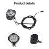 36V/48V Framlampa E-cykel Strålkastare Svart Negativ Kabel