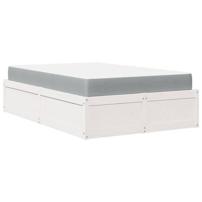 Maison Exclusive - Lit avec matelas blanc 140x190 cm bois massif de pin