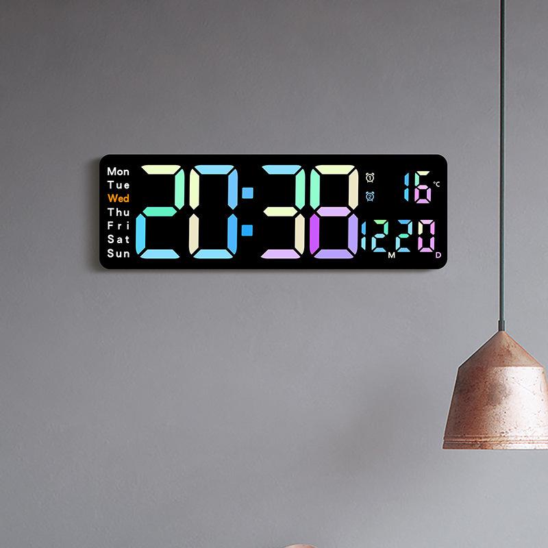 Colorful Multi-Functional Living Room Countdown Wall Clock 5529