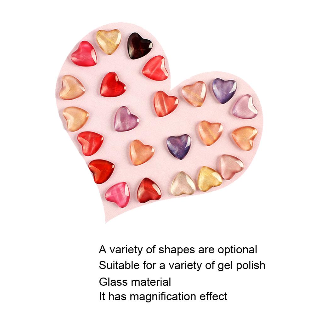 50pcs Transparent Nail Polish Display Color Card Gel Polish Color Card Manicure ToolHeart Shape