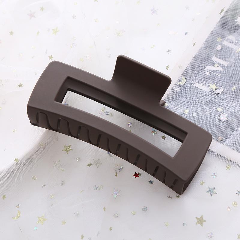 Korean-Style Frosted Large Square Claw Clip for Women - High-End Hair Accessory for Shower & Buns