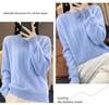 Women's Luxury Soft Wool Pullover Sweater – Round Neck, Solid Color, Loose Fit