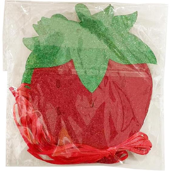 TSJ Strawberry Banner Garland Decor Glitter Berry Hanging Decorations Strawberry Themed Party Favors for Birthday Party Baby Shower