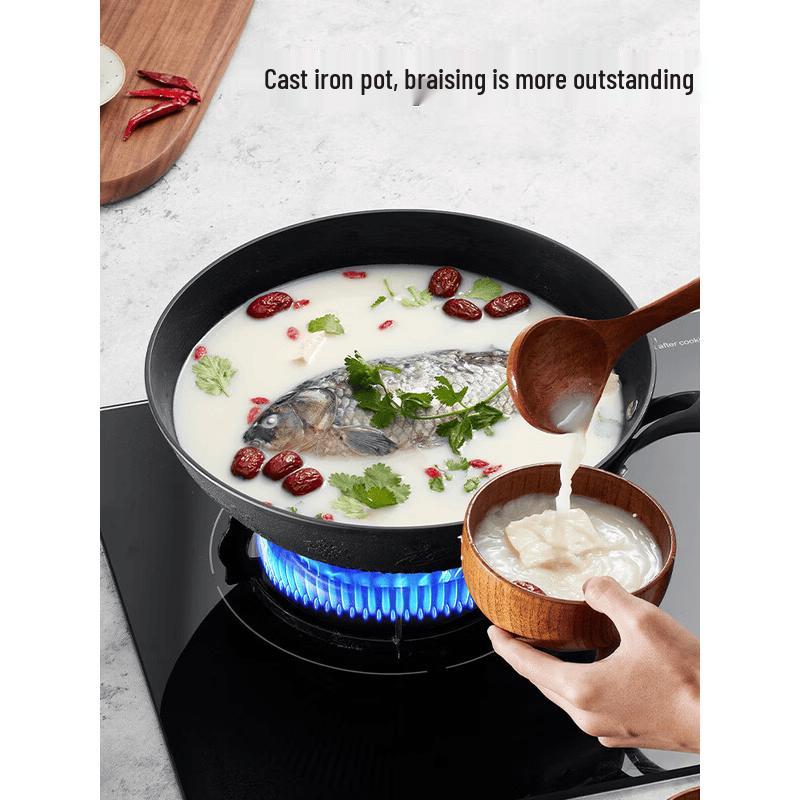 COOKER KING 30cm Traditional Cast Iron Wok