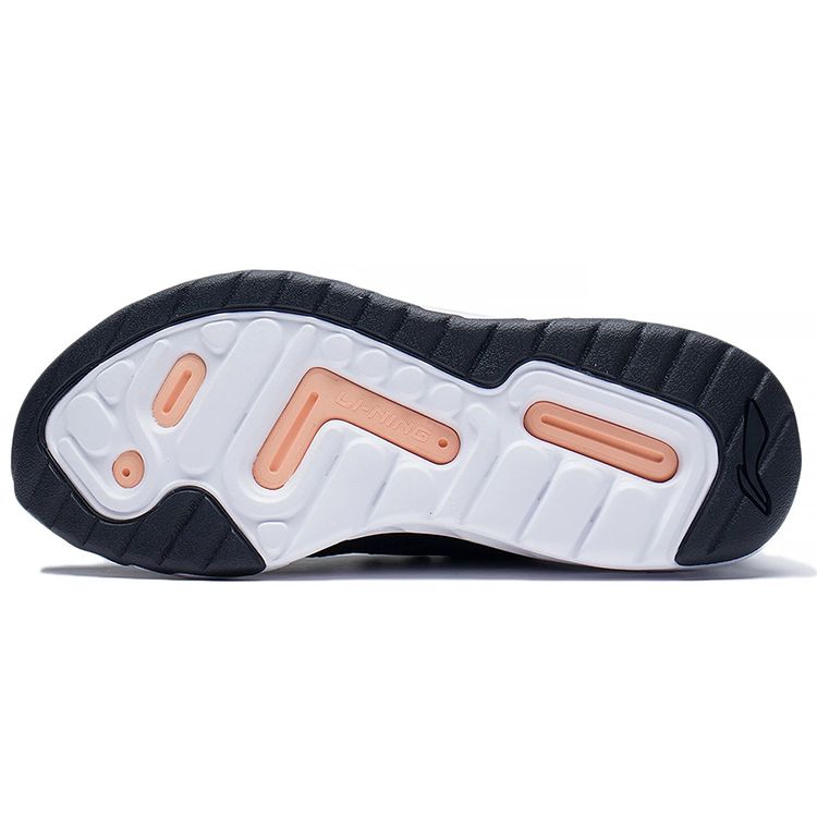 Li Ning Eazgo Shock Absorbing Low Top Running Shoes Men Sneakers Black ARES015-2