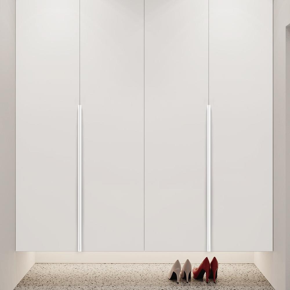 YONFIA 3699S Hidden Furniture Handles  White Kitchen Cabinet Pulls Punch Free Handles for Cabinets and Drawers