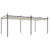 Pergola with Sliding Roof Cream 589 X 292 X 230 Cm