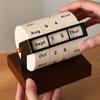 Rotating Calendar Decorative Calendar Desk Calendar Wood Calendar Office Supplies for Farmhouse Household