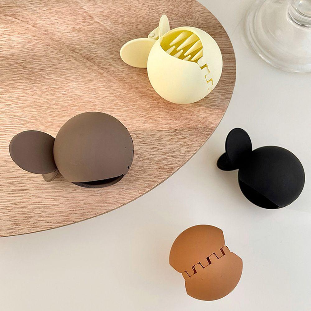 Solid Color Small Hair Claw Girls Hairpin Korean Style Hair Clip Ponytail Holder Fixed Artifact