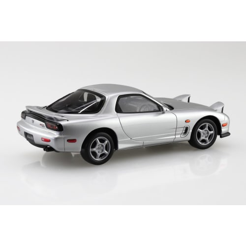 Aoshima Bunka Kyozai 1/32 Scale Rakupla Snap Kit No.04-SS Infini FD3S RX-7 Silverstone Metallic Pre-Colored Plastic Model