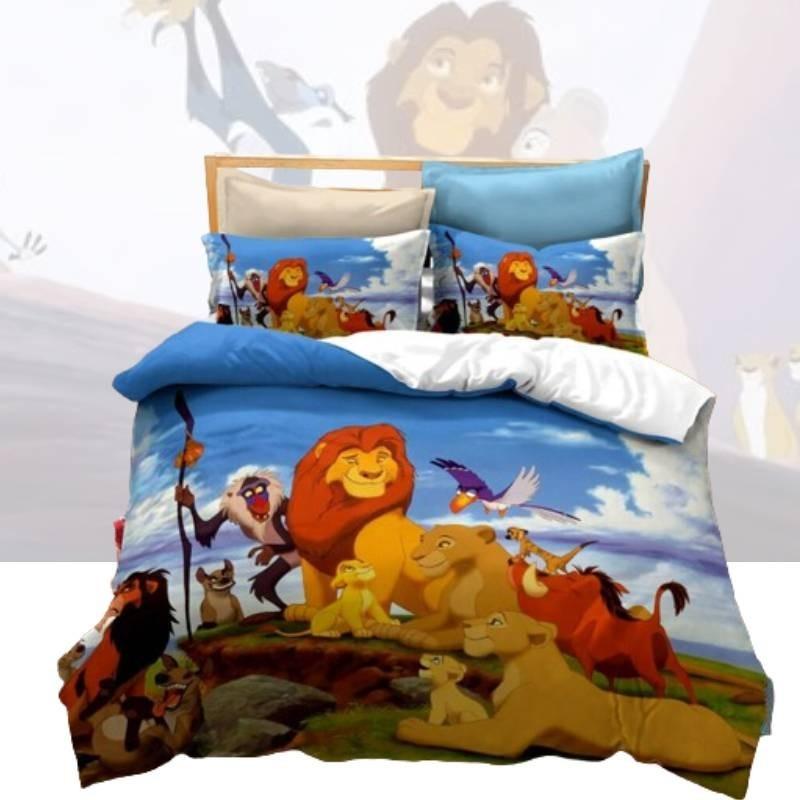 High-definition Digital Print 3-piece Bed Sheet Set For Queen Size Bed Modern Simple Style
