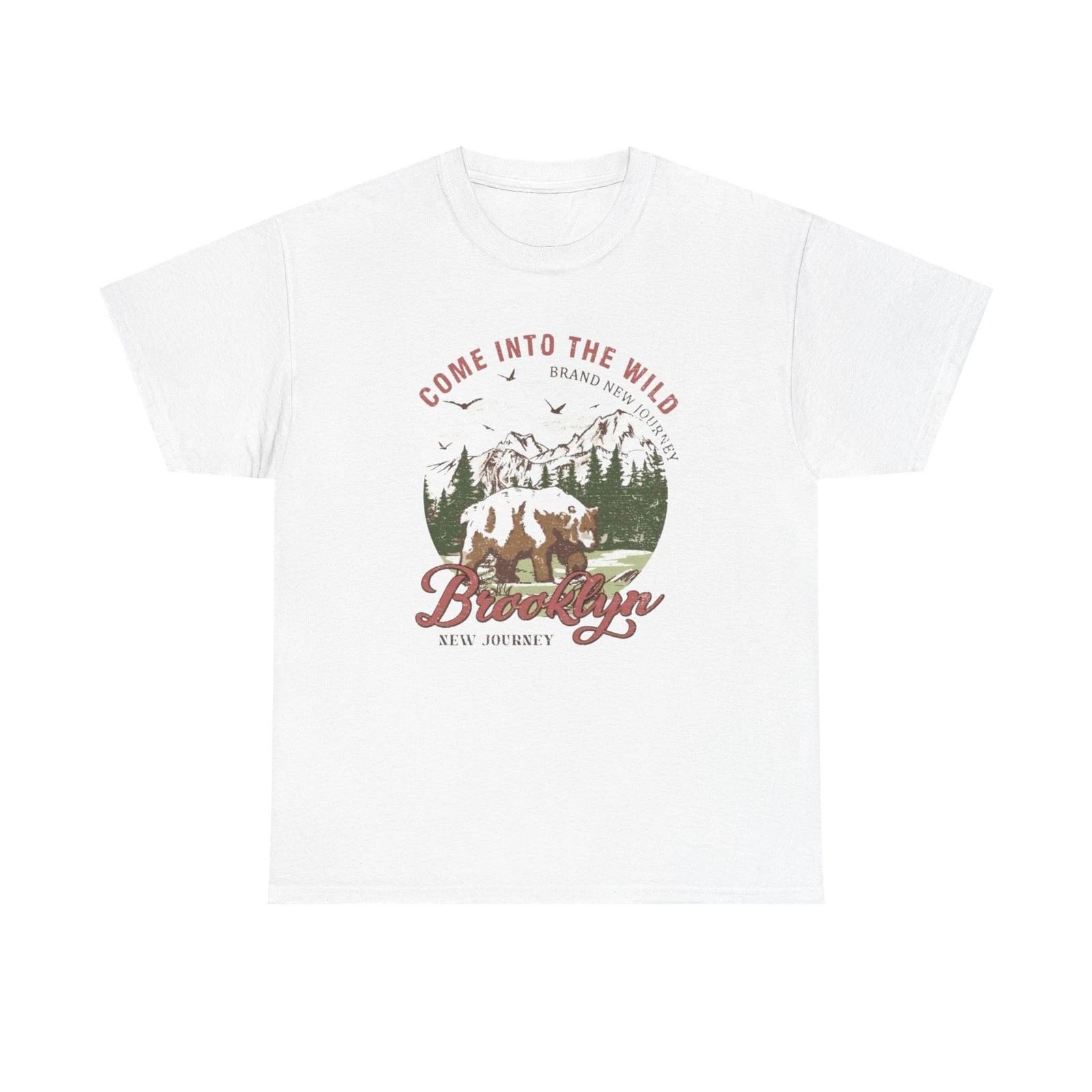 Come Into The Wild Graphic T Shirt Unisex Heavy Cotton Tee L