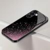 Pink Glitter Pattern Tempered Glass Phone Case Suitable for Samsung Galaxy S26 S25 S24 S22 S21 S20 FE/Ultra/Plus Anti Drop