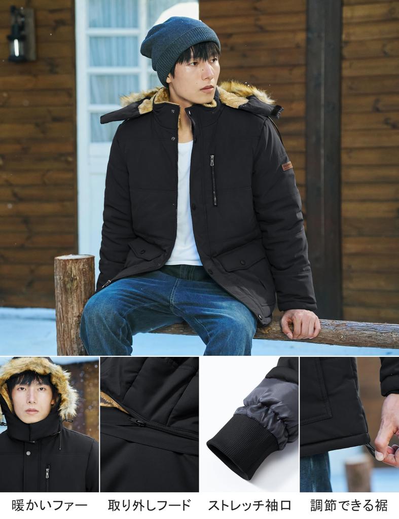 KEFITEVD Large Mod Motorcycle Winter Ski Cold Military Size 4XL Men's Windbreaker, Size, Fleece-Lined Coat, Thick, Jacket, Jacket, Jacket, Weather,