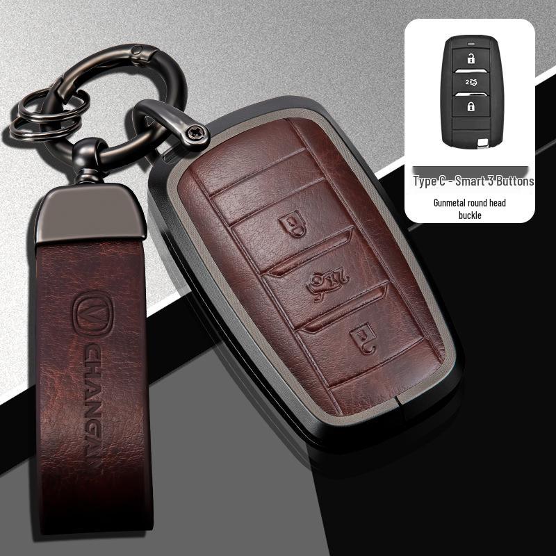 Changan Car Key Cover for Third Gen CS75 Plus, Yidong Plus, CS55, and CS35 Plus