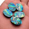 AAA+ Natural Abalone Shell Oval Cabochon, Flat Back Iridescent Gemstone, High Quality Shell Stone for Jewelry Making